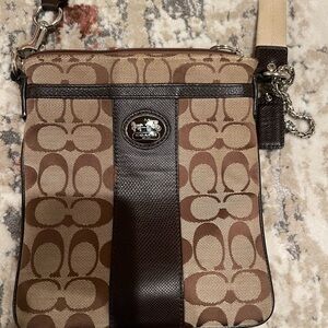 Brown coach crossbody purse